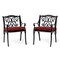 Set of 2 Cast Aluminium Dining Chairs with Cushions, Olefin Fabric